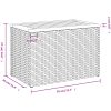 Trädgårdsbord 2 st svart 55x34x37cm konstrotting massivt trä vidaXL – miniatyr 11