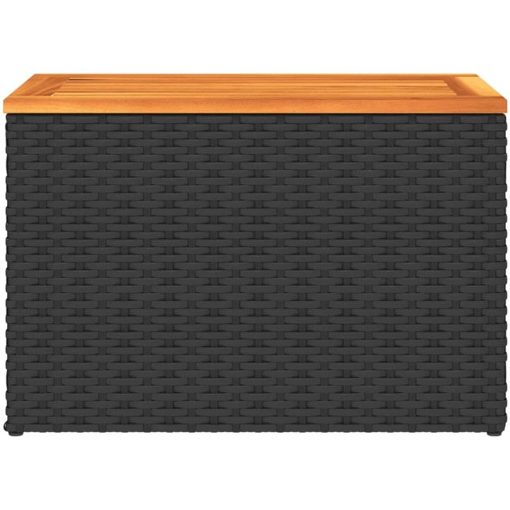 Trädgårdsbord 2 st svart 55x34x37cm konstrotting massivt trä vidaXL – bild 7