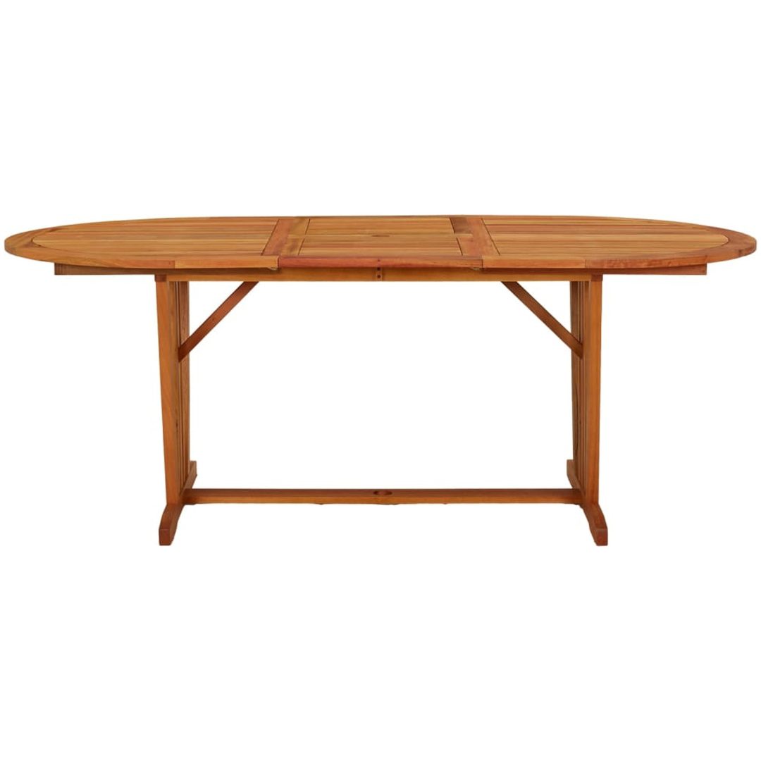 Trädgårdsbord 200x100x75 massivt eukalyptusträ vidaXL – bild 2