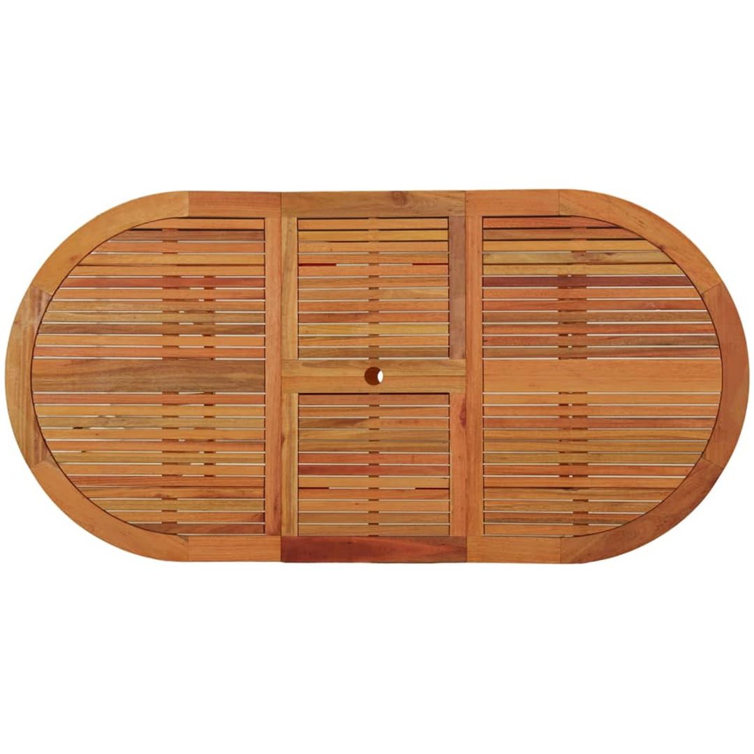 Trädgårdsbord 200x100x75 massivt eukalyptusträ vidaXL – bild 4
