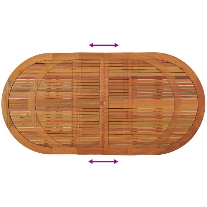Trädgårdsbord 200x100x75 massivt eukalyptusträ vidaXL – bild 7