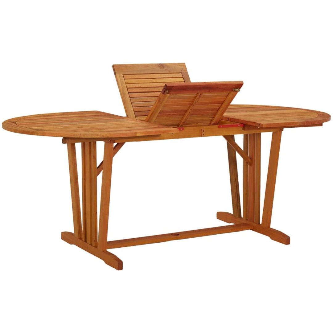 Trädgårdsbord 200x100x75 massivt eukalyptusträ vidaXL – bild 8