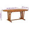 Trädgårdsbord 200x100x75 massivt eukalyptusträ vidaXL – miniatyr 9