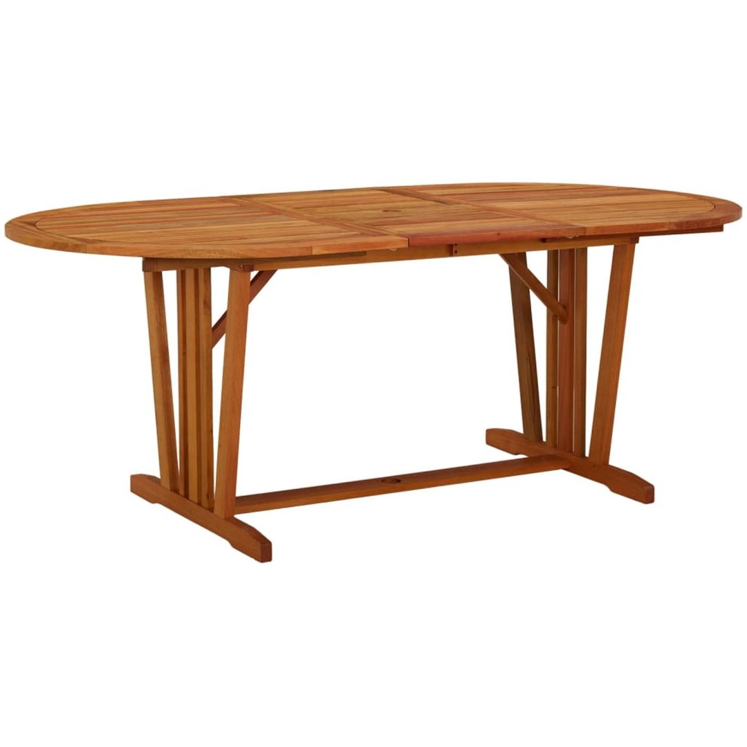Trädgårdsbord 200x100x75 massivt eukalyptusträ vidaXL