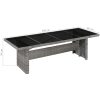 Trädgårdsbord 240x90x74 cm konstrotting och glas vidaXL – miniatyr 3