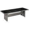 Trädgårdsbord 240x90x74 cm konstrotting och glas vidaXL – miniatyr 1