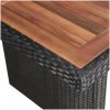 Trädgårdsbord 240x90x74 cm konstrotting och massivt akaciaträ vidaXL – miniatyr 2