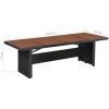 Trädgårdsbord 240x90x74 cm konstrotting och massivt akaciaträ vidaXL – miniatyr 4