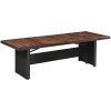 Trädgårdsbord 240x90x74 cm konstrotting och massivt akaciaträ vidaXL – miniatyr 1