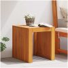 Trädgårdsbord 43x36x40 cm Massivt trä Teak vidaXL 36 x 43 x 40 cm – miniatyr 1