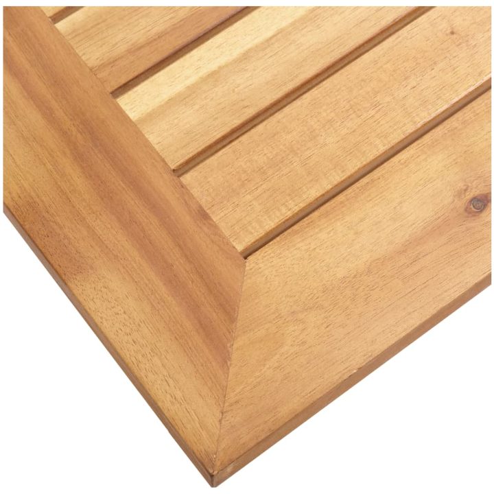 Trädgårdsbord 45x45x38 cm massivt akaciaträ och rostfritt stål vidaXL – bild 4