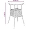 Trädgårdsbord ⌀60x75 cm härdat glas och konstrotting brun vidaXL – miniatyr 6