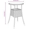 Trädgårdsbord ⌀60x75 cm härdat glas och konstrotting svart vidaXL – miniatyr 6