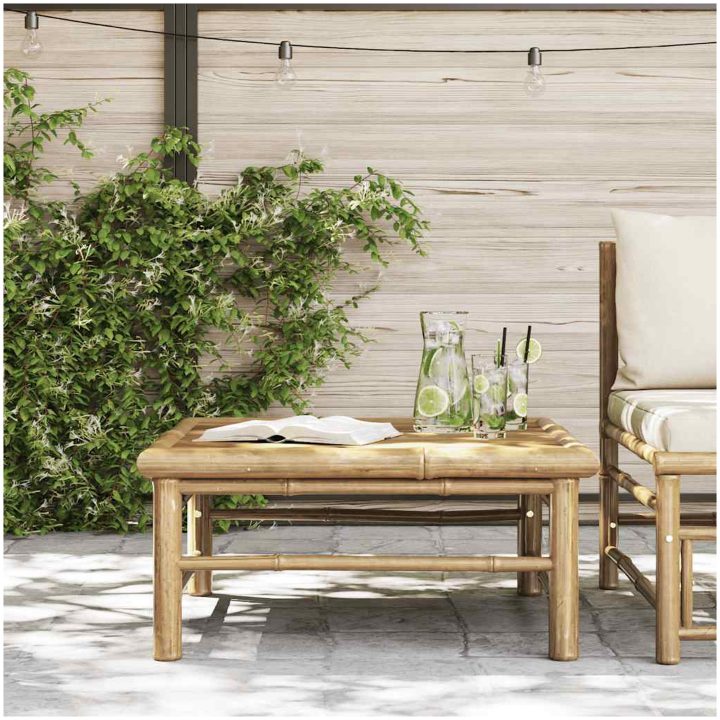 Trädgårdsbord 65x65x30 cm bambu vidaXL – bild 3