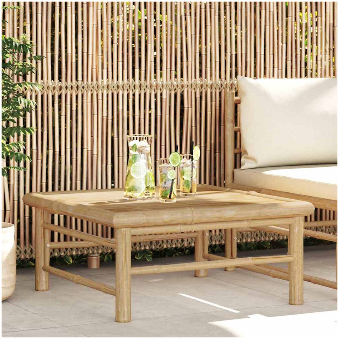 Trädgårdsbord 65x65x30 cm bambu vidaXL
