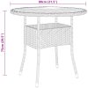 Trädgårdsbord ⌀80x75 cm akaciaträ och konstrotting svart vidaXL – miniatyr 4