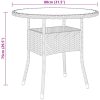 Trädgårdsbord ⌀80x75 cm härdat glas och konstrotting brun vidaXL – miniatyr 4