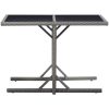 Trädgårdsbord antracit 110x53x72 cm glas och konstrotting vidaXL – miniatyr 2