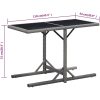 Trädgårdsbord antracit 110x53x72 cm glas och konstrotting vidaXL – miniatyr 6
