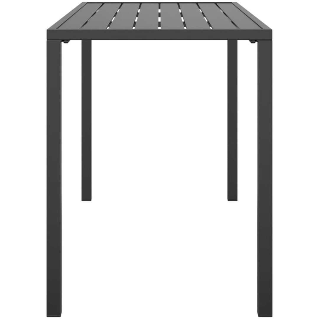 Trädgårdsbord antracit 110x54x70 cm stål vidaXL – bild 4