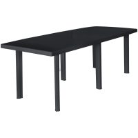 Trädgårdsbord antracit 216x90x72 cm plast vidaXL