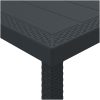 Trädgårdsbord Antracit 400x100x73 cm Poly Rattan vidaXL Stor – miniatyr 12