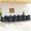 Trädgårdsbord Antracit 400x100x73 cm Poly Rattan vidaXL Stor – miniatyr 3