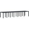 Trädgårdsbord Antracit 400x100x73 cm Poly Rattan vidaXL Stor – miniatyr 4
