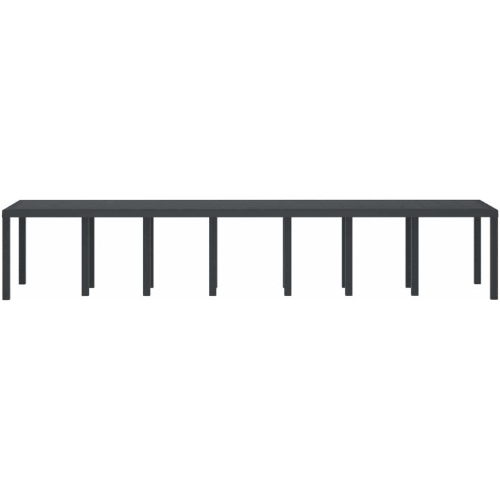 Trädgårdsbord Antracit 400x100x73 cm Poly Rattan vidaXL Stor – bild 6