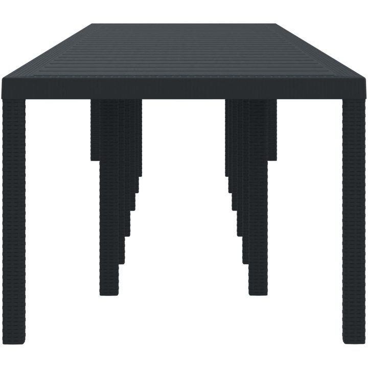 Trädgårdsbord Antracit 400x100x73 cm Poly Rattan vidaXL Stor – bild 8