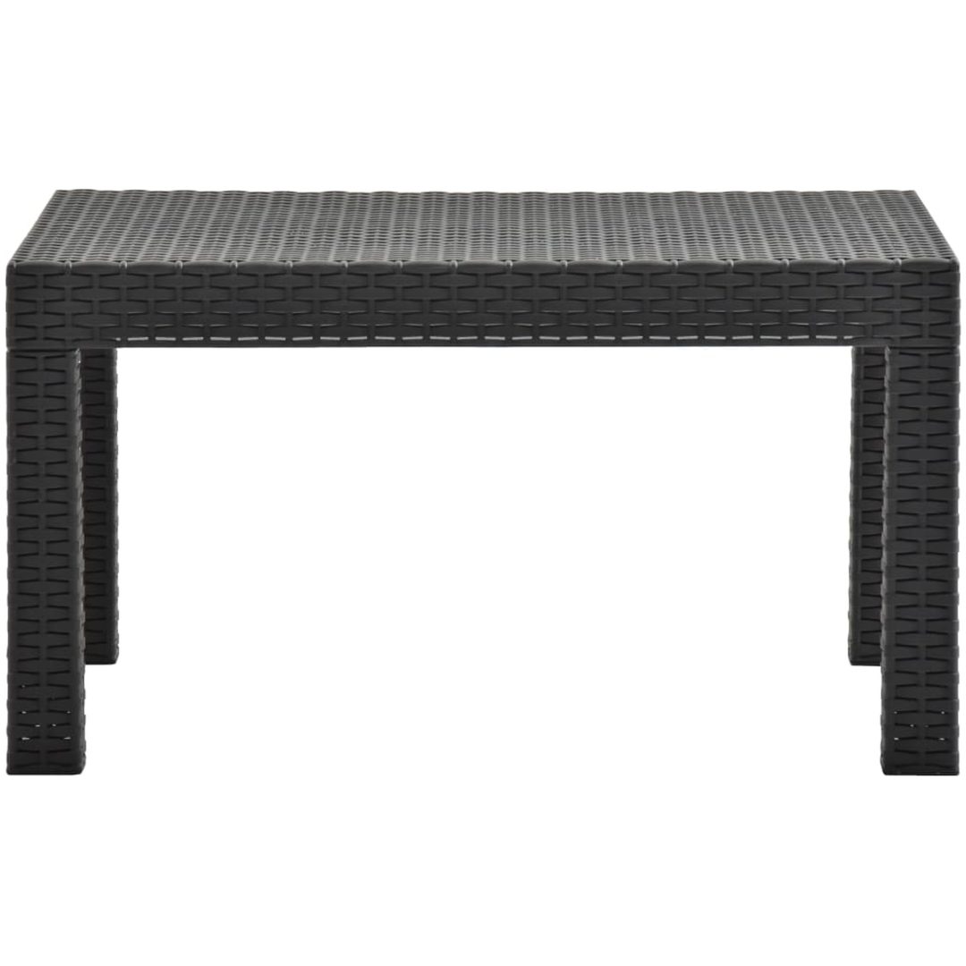 Trädgårdsbord antracit 58x58x41 cm PP-rotting vidaXL – bild 2