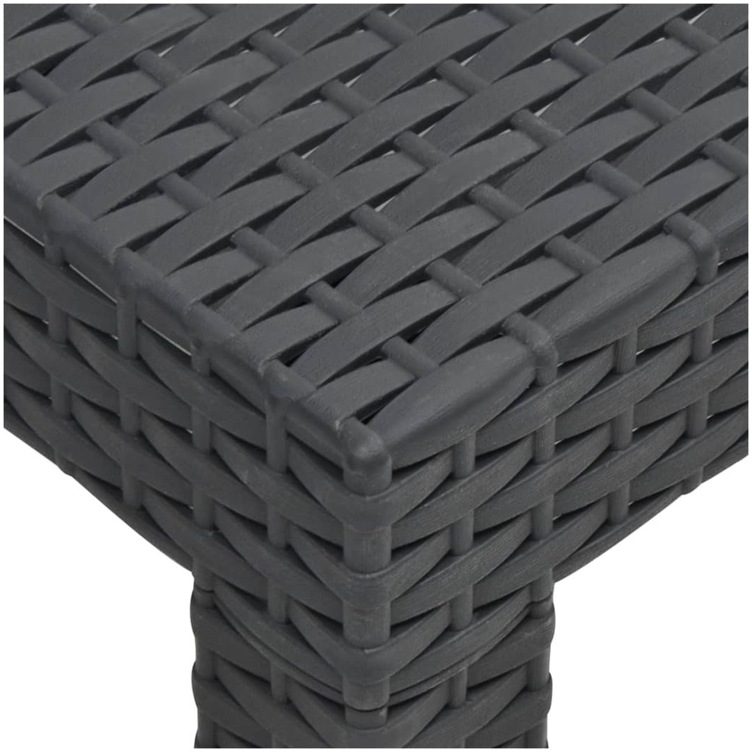 Trädgårdsbord antracit 58x58x41 cm PP-rotting vidaXL – bild 5