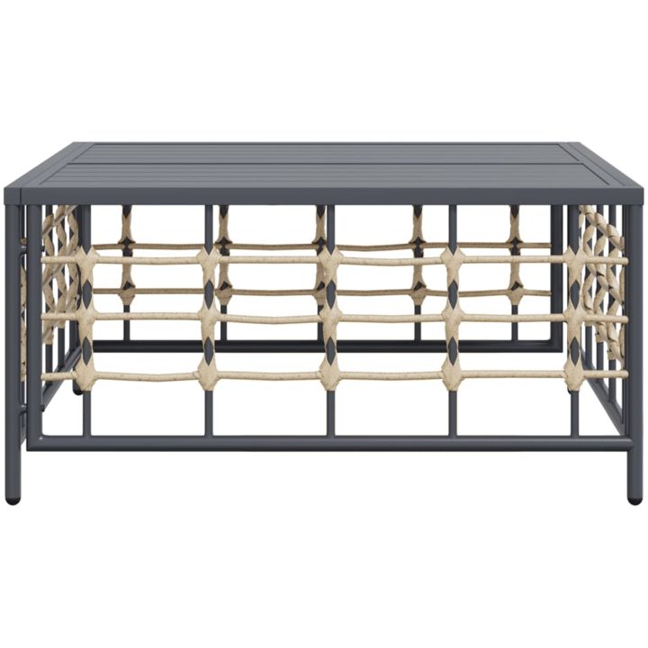Trädgårdsbord antracit 70x70x34 cm konstrotting vidaXL – bild 4