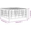 Trädgårdsbord antracit 70x70x34 cm konstrotting vidaXL – miniatyr 5