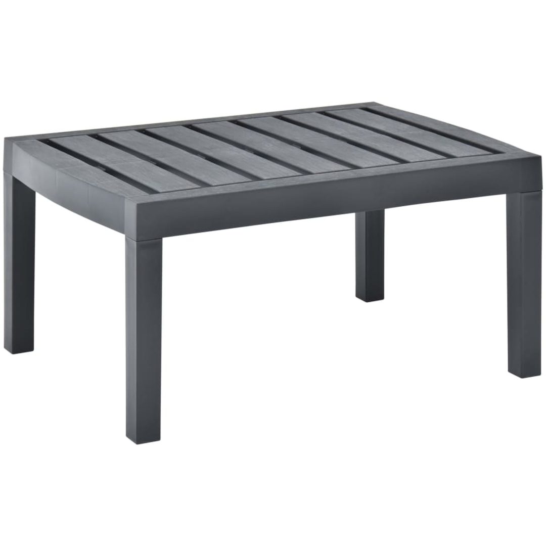 Trädgårdsbord antracit 78x55x38 cm plast vidaXL