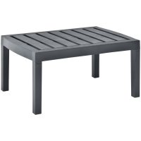 Trädgårdsbord antracit 78x55x38 cm plast vidaXL