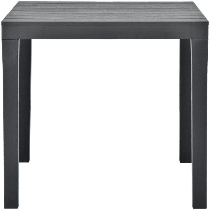 Trädgårdsbord antracit 78x78x72 cm plast vidaXL – bild 2
