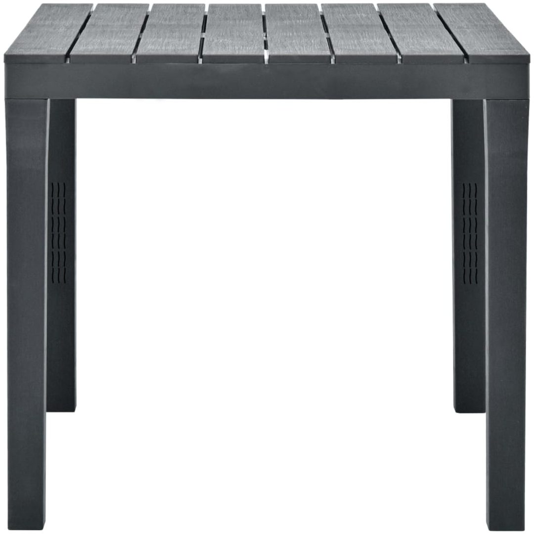 Trädgårdsbord antracit 78x78x72 cm plast vidaXL – bild 3