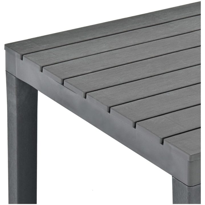 Trädgårdsbord antracit 78x78x72 cm plast vidaXL – bild 4