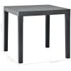 Trädgårdsbord antracit 78x78x72 cm plast vidaXL – miniatyr 5