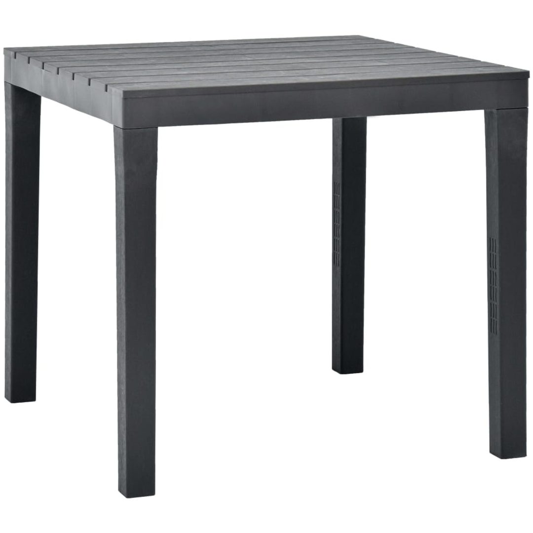 Trädgårdsbord antracit 78x78x72 cm plast vidaXL