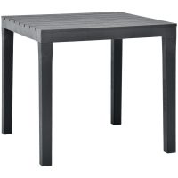 Trädgårdsbord antracit 78x78x72 cm plast vidaXL