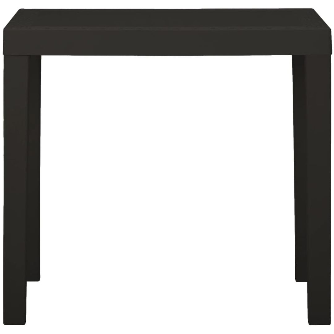 Trädgårdsbord antracit 79x65x72 cm plast vidaXL – bild 2