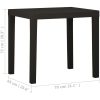 Trädgårdsbord antracit 79x65x72 cm plast vidaXL – miniatyr 5