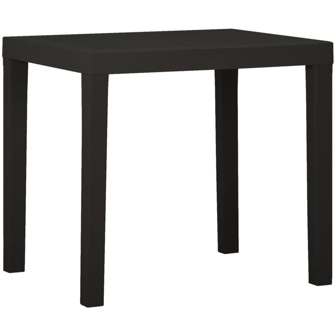 Trädgårdsbord antracit 79x65x72 cm plast vidaXL