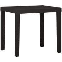 Trädgårdsbord antracit 79x65x72 cm plast vidaXL