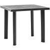 Trädgårdsbord antracit 80x75x72 cm plast vidaXL – miniatyr 2