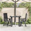 Trädgårdsbord antracit 80x75x72 cm plast vidaXL – miniatyr 3