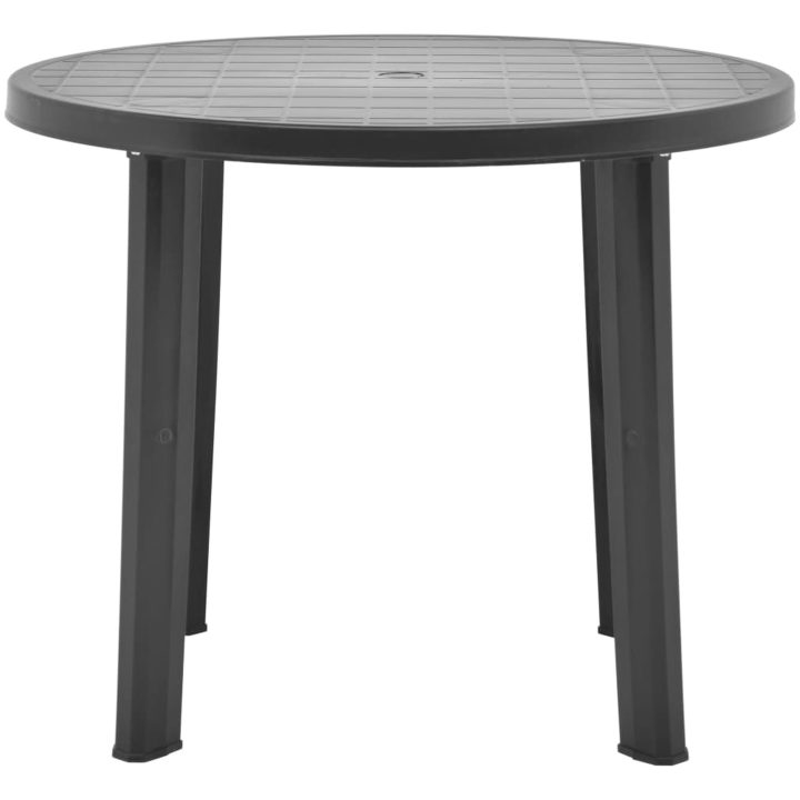 Trädgårdsbord antracit 89 cm plast vidaXL – bild 2