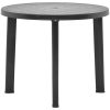 Trädgårdsbord antracit 89 cm plast vidaXL – miniatyr 1